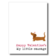 Cute Sausage Dog Valentine Card
